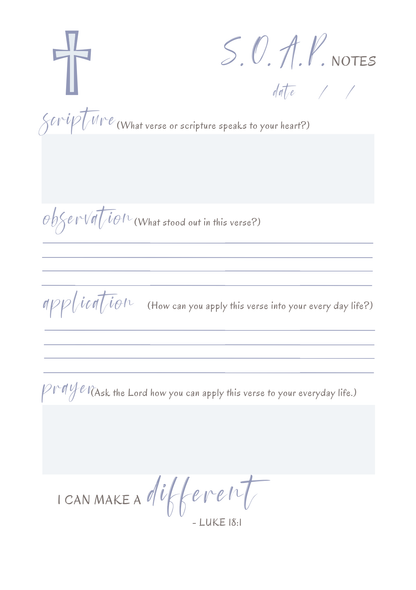 22-Page Refill Inserts for Sapphire Women’s Bible Study Journal – Elevate Your Faith Journey