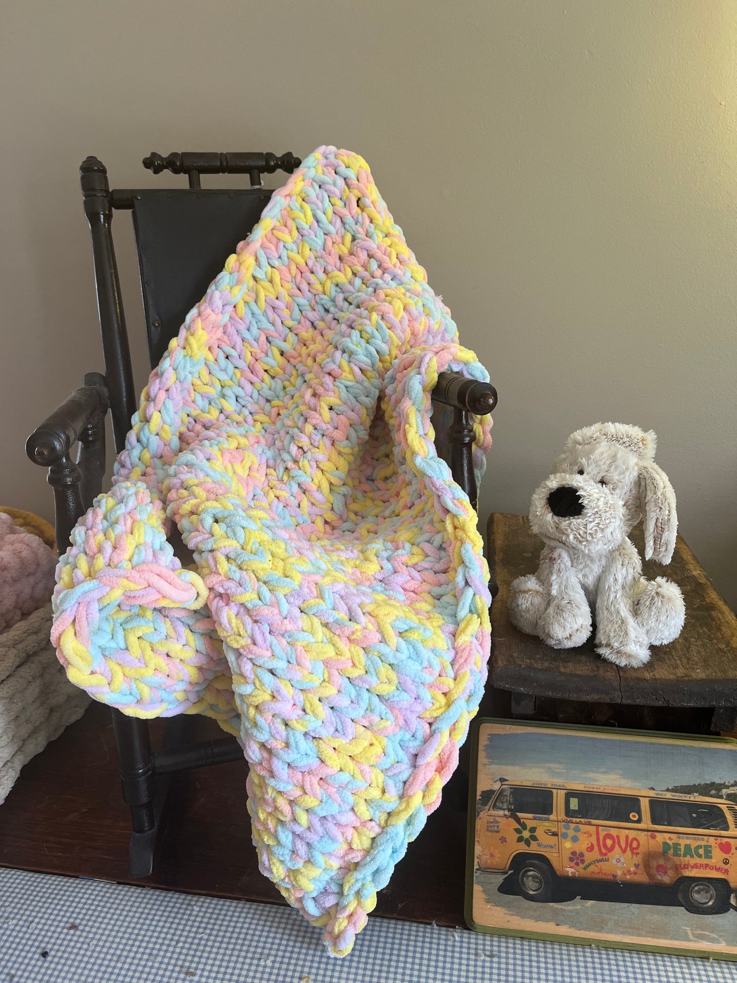 Pastel Baby Blanket (35x24): Soft Comfort in Gentle Hues